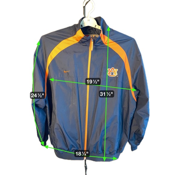 Nike‎ Team Auburn Tigers Windbreaker Climafit XL Blue Orange Embroidered - Picture 9 of 9